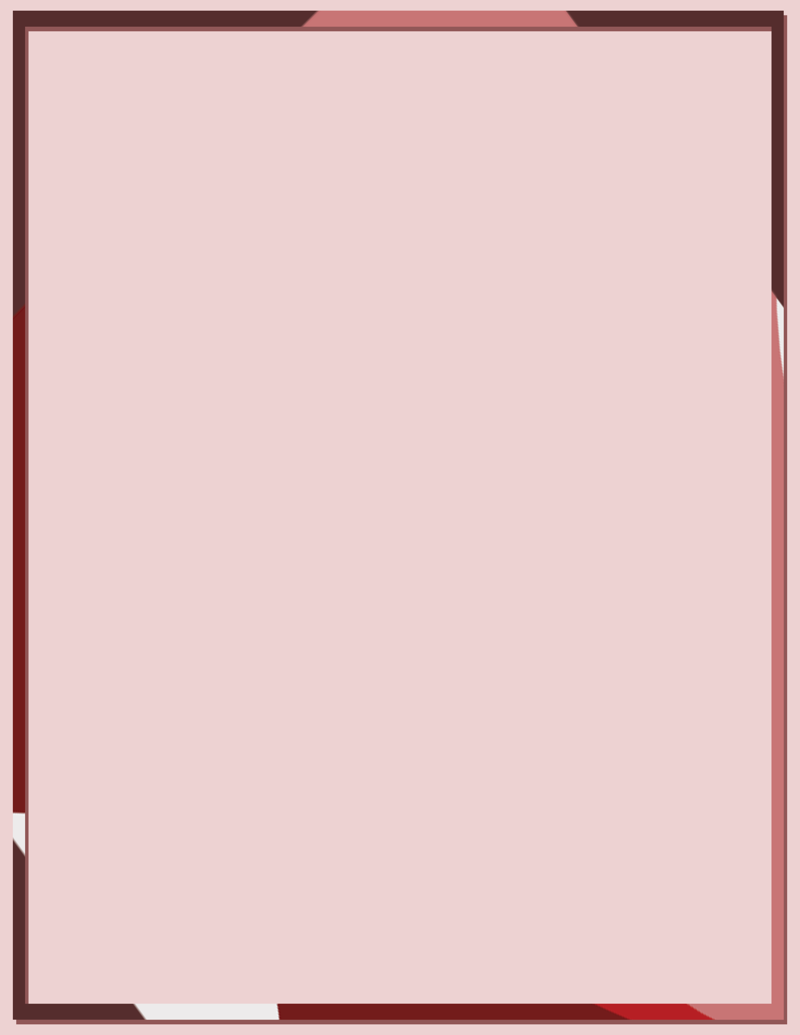 Letterhead Notepad — Thin Frame Abstract Reds — Large (8.5×11) — 40 pages — notepad