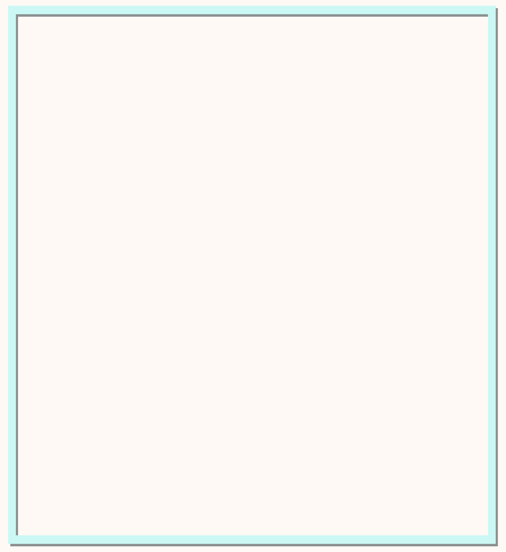 For Your Desk — Frame Notepad (Aqua Rosewater Pink) — notepad