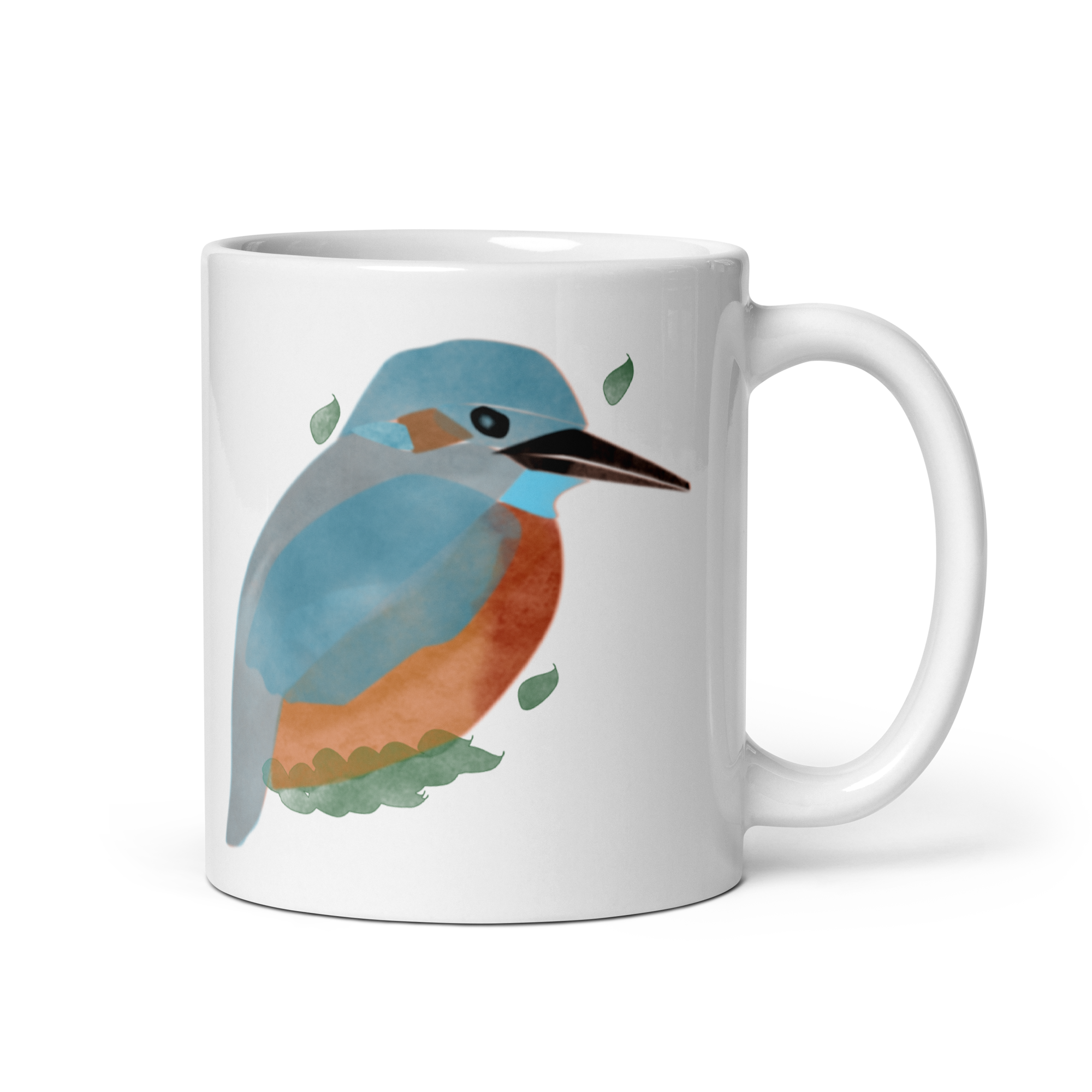For Your Desk — Mug Painterly Bird Blue — 11 oz — mug