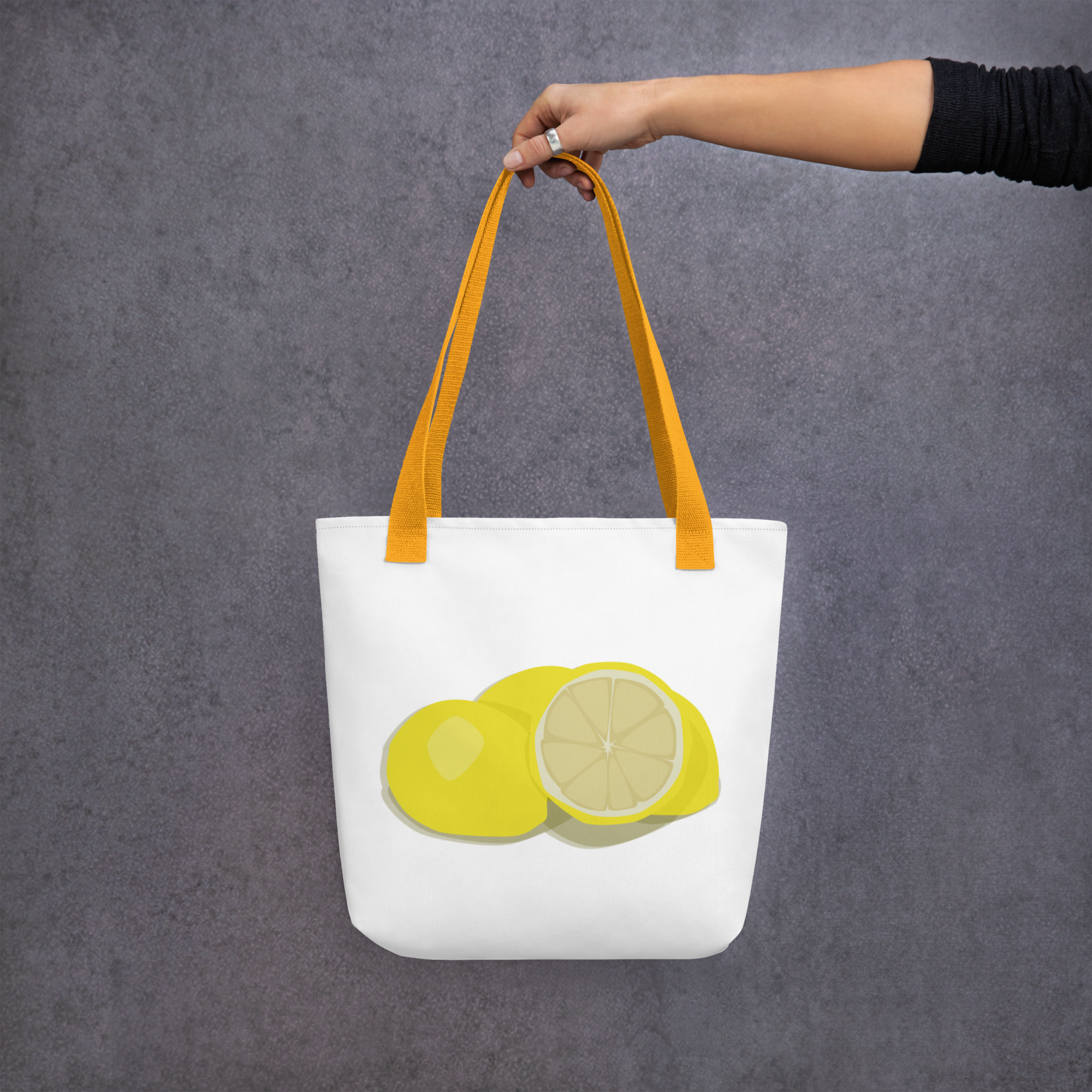 For Your Desk — Tote Bag Lemons — 15 × 15 — tote bag
