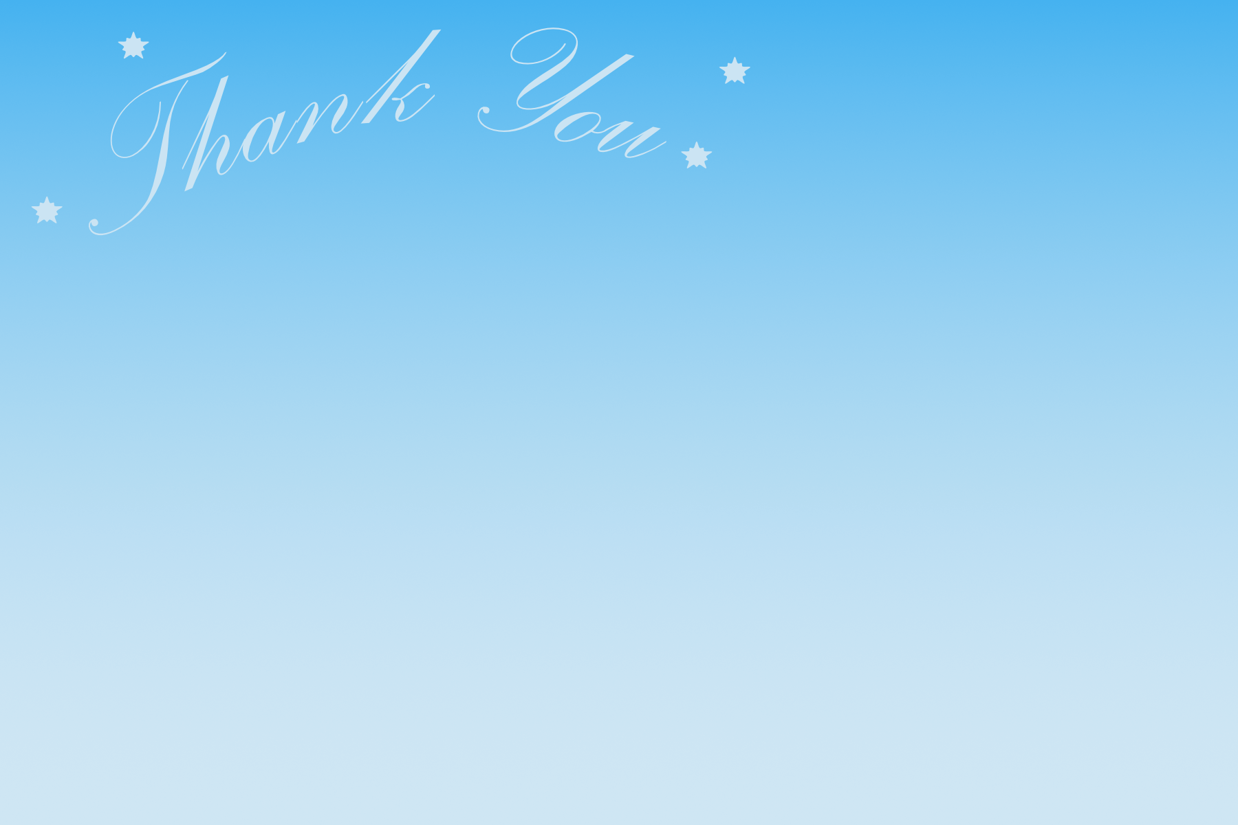 Icy Blue Thank You Cards — Set of 10 — occasion cards