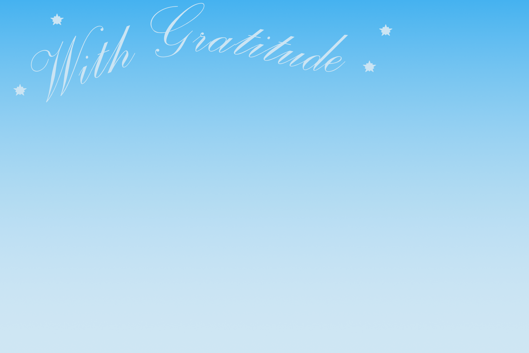 Icy Blue With Gratitude — Set of 10 — occasion cards