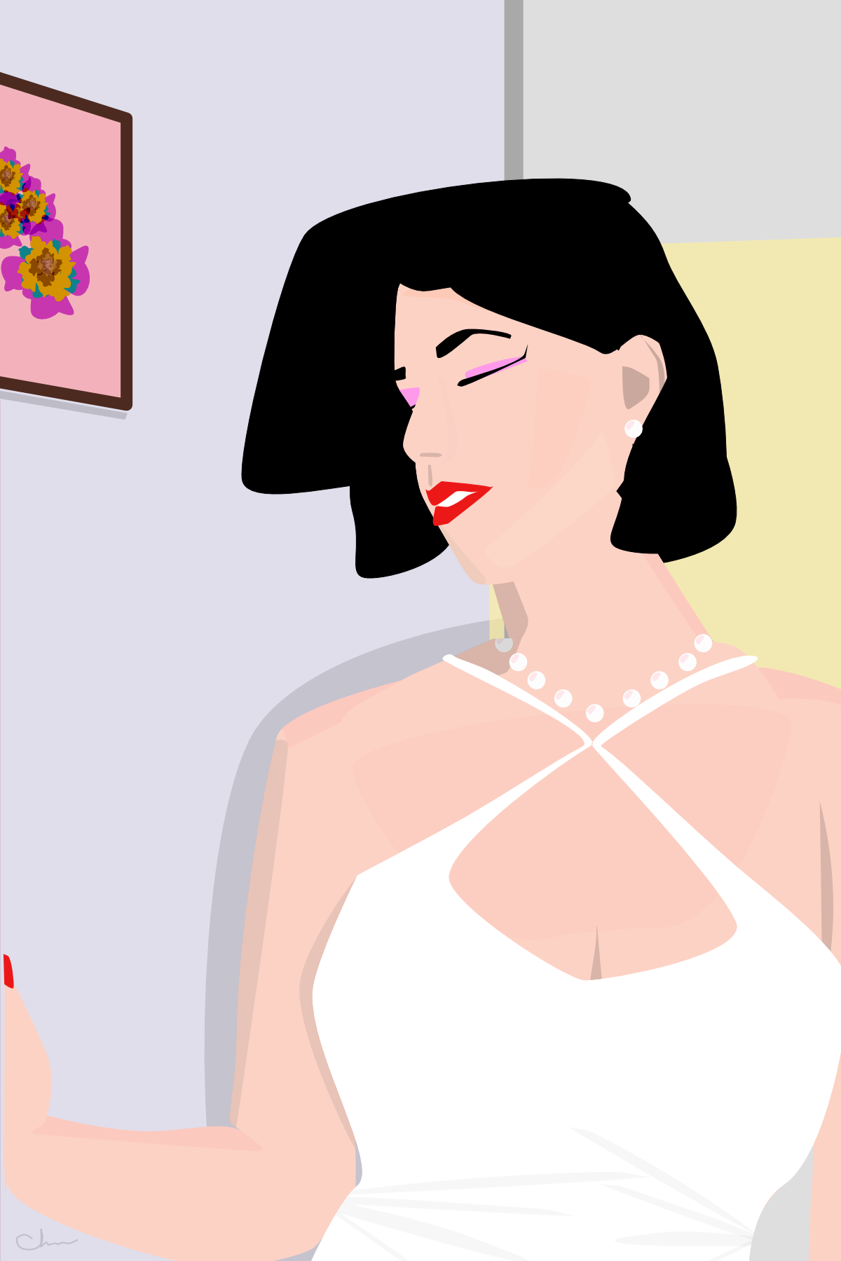 Soft Midnight (Pin-Up Study) — postcards