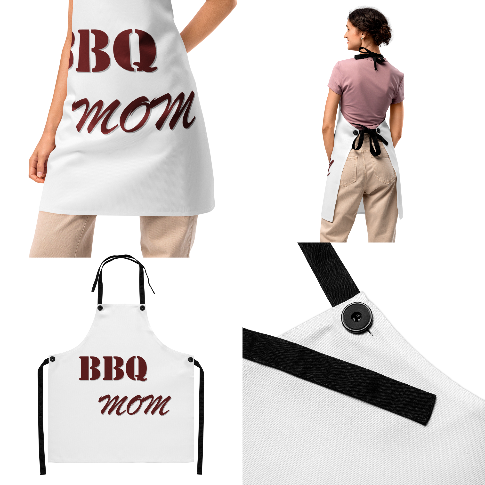 BBQ Mom Apron — 27.6 × 30.3 — apron