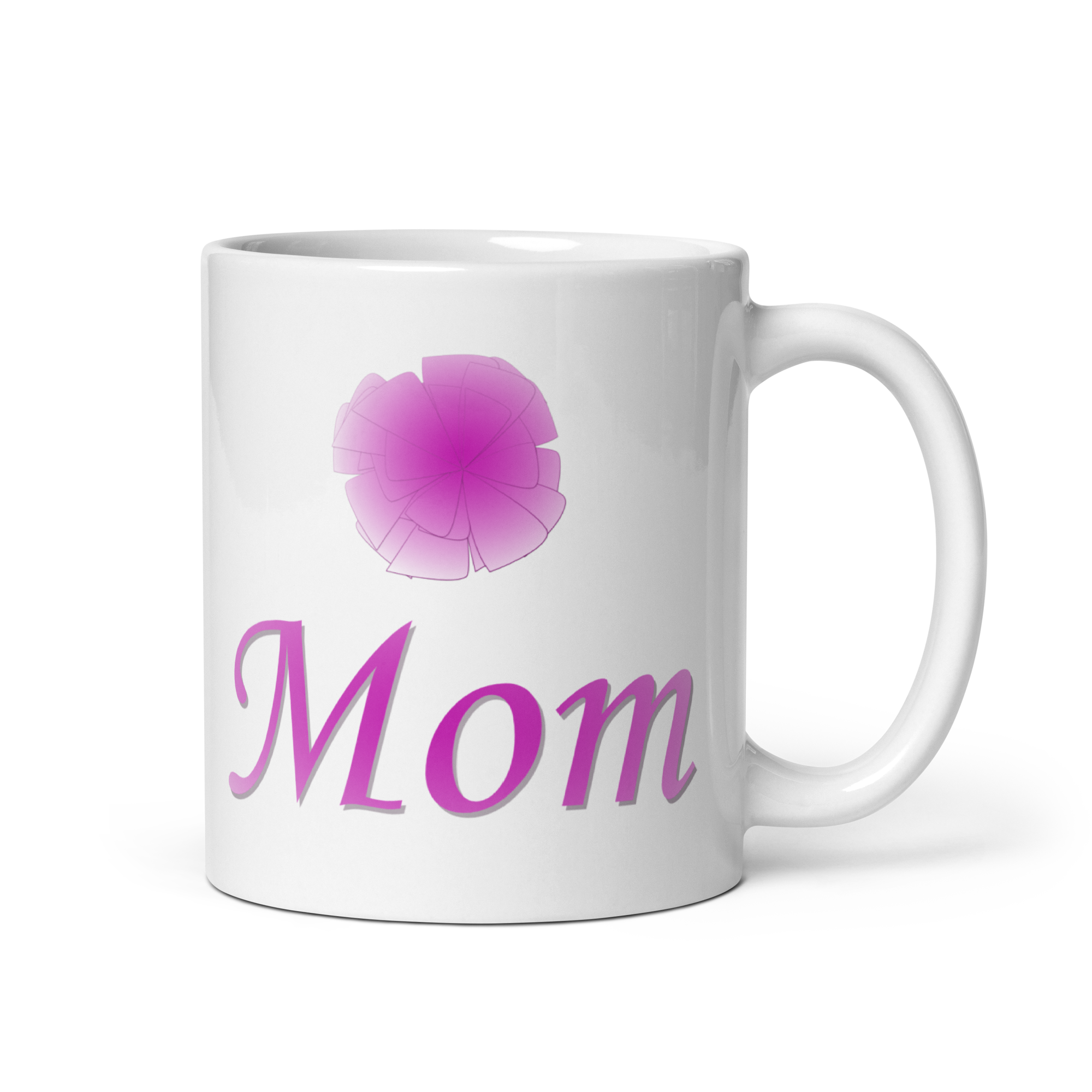 Mother’s Day Mug — Mom Pink Flower — 11 oz — mug