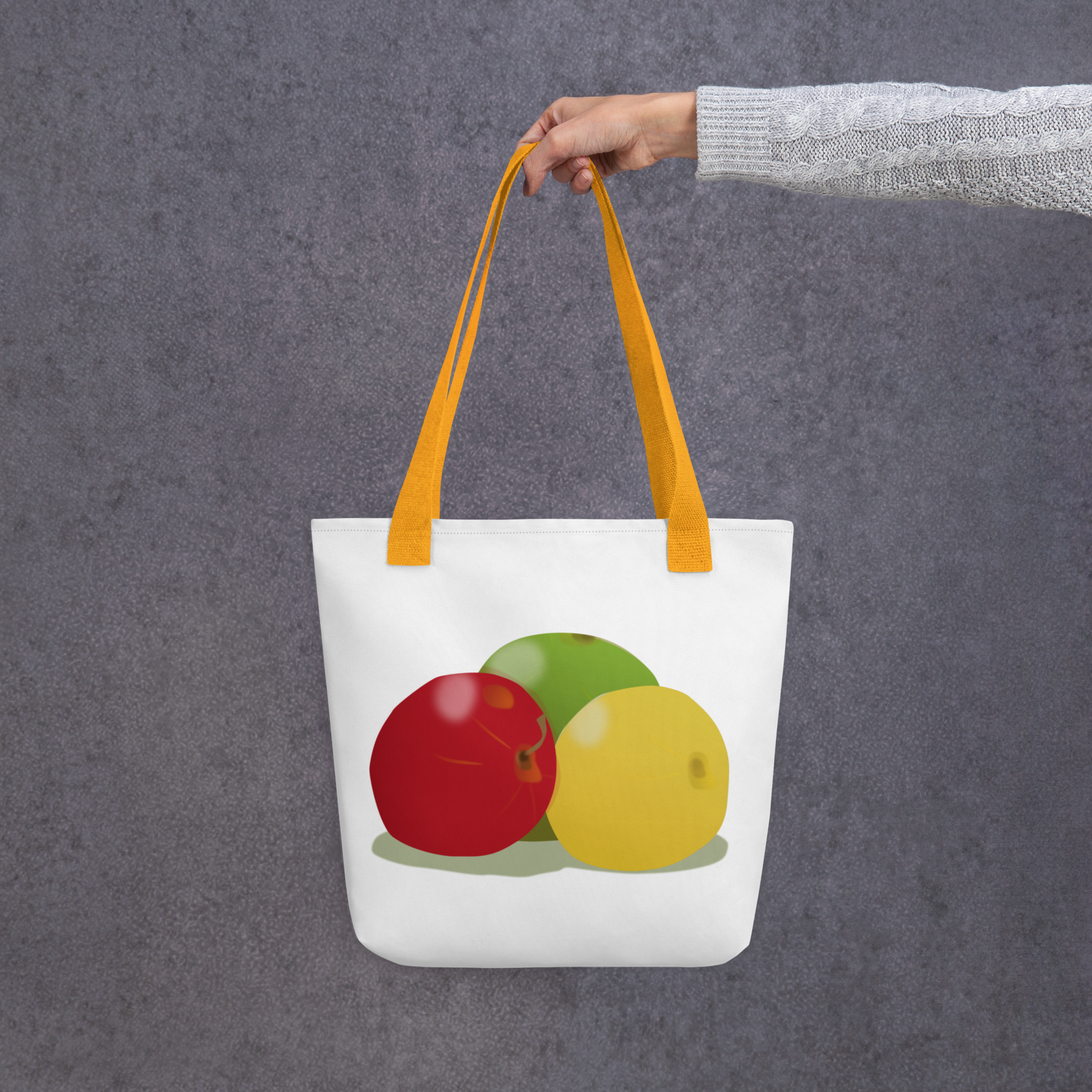 For Your Desk — Tote Bag Apples — 15 × 15
