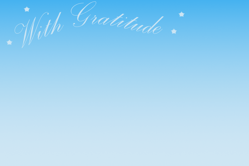 Icy Blue With Gratitude — Set of 10