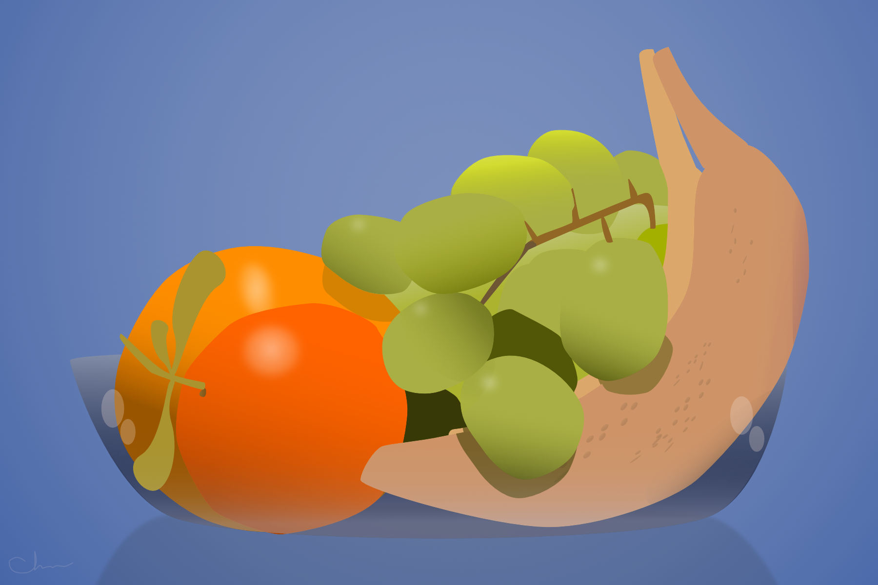 Grapes, Oranges, Bananas